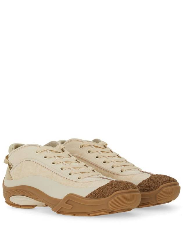 Lab Low-Top Sneakers Beige - FENDI - BALAAN 3