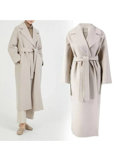 Women's Olivia Wool Belted Single Coat Ecru - S MAX MARA - BALAAN 2