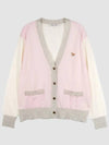 Baby Fox Patch Color Block Cardigan Pale Pink - MAISON KITSUNE - BALAAN 3