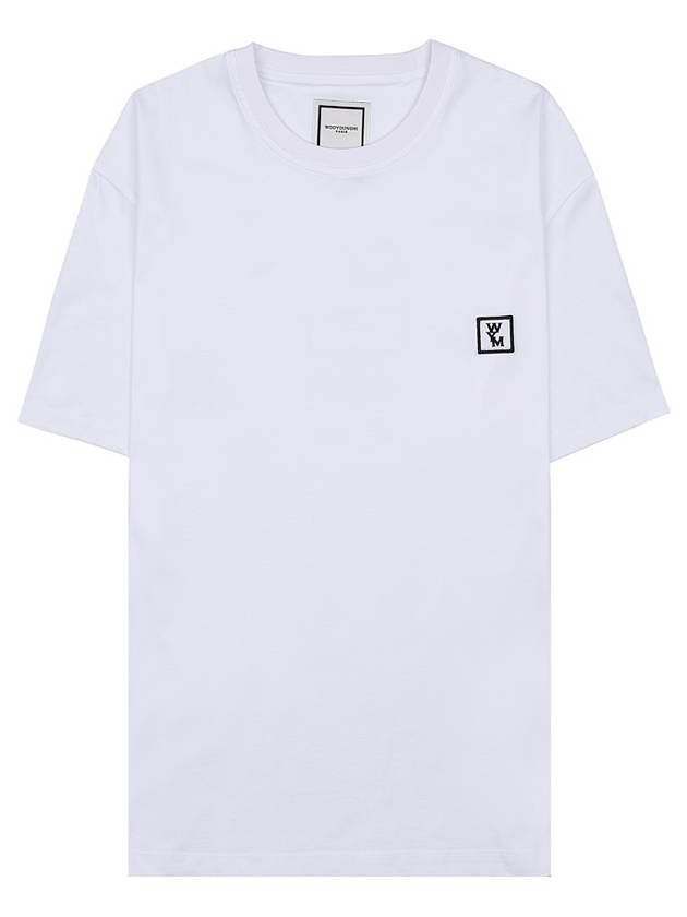 Men's Back Logo Cotton Short Sleeve T-Shirt White - WOOYOUNGMI - BALAAN 3