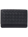 Intrecciato Flap Business Card Wallet Navy - BOTTEGA VENETA - BALAAN 2