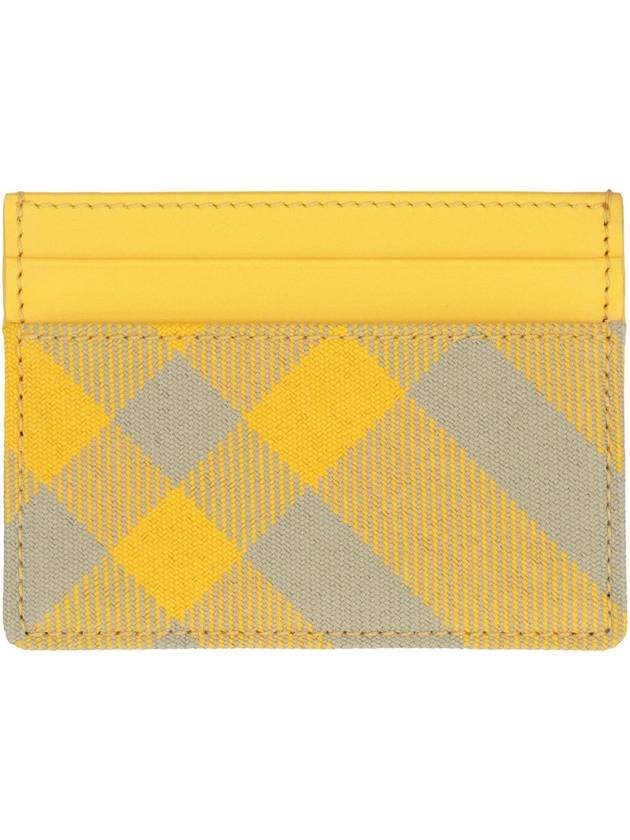 Check Card Wallet Yellow - BURBERRY - BALAAN 3