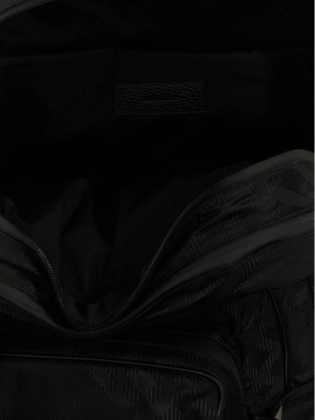 Check Print Jacquard Backpack Black - BURBERRY - BALAAN 5