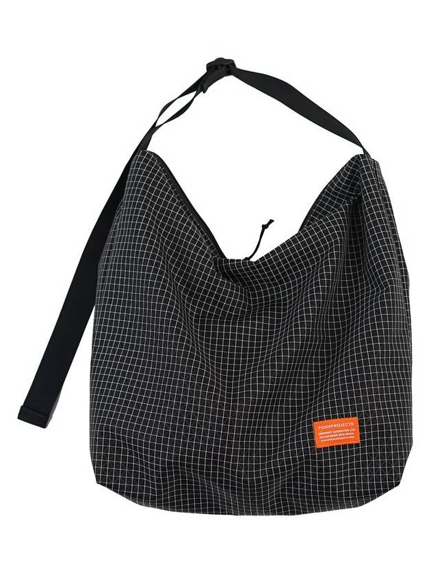 F137 Kangaroo Grid Stop Tote Bag Black - POSHPROJECTS - BALAAN 3