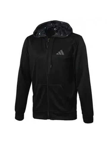 Train Essentials Seasonal Zip Up Jacket Black - ADIDAS - BALAAN 1