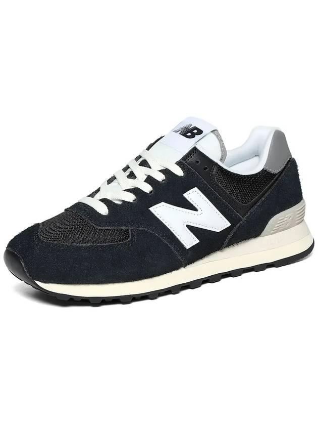 574 Low Top Sneakers Heritage Deep Black - NEW BALANCE - BALAAN 7