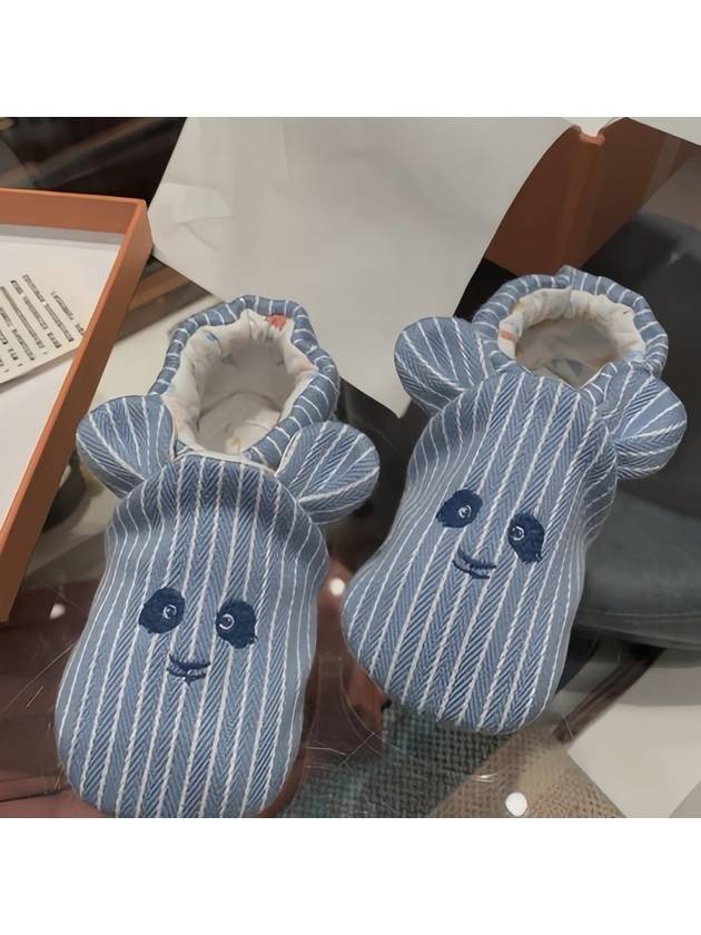 Baby Baby Shoes PASSE PASSE Booties Blue H1099319M - HERMES - BALAAN 2