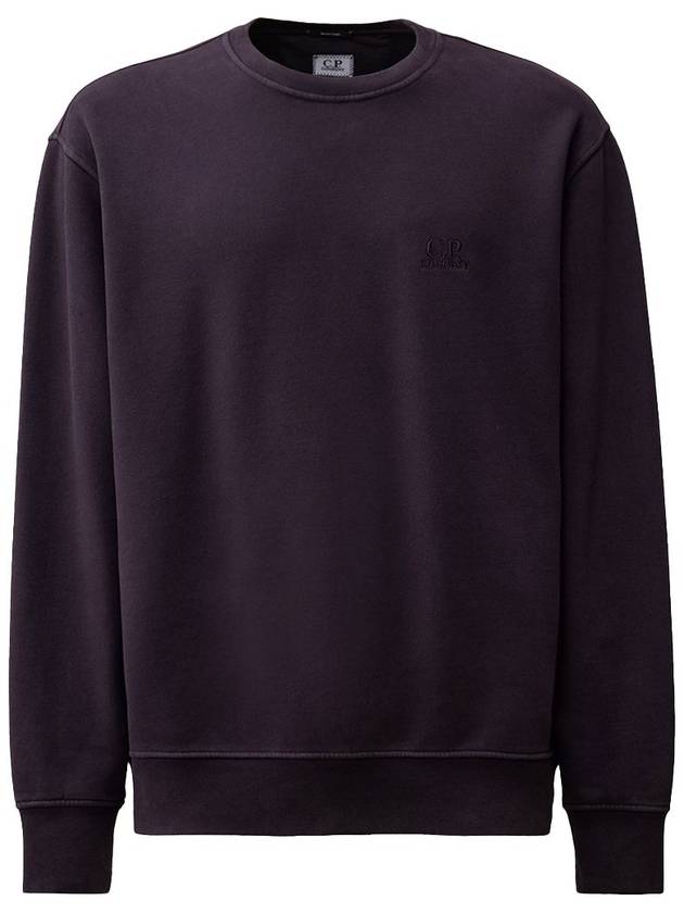 Embroidered Logo Cotton Sweatshirt Purple - CP COMPANY - BALAAN 2