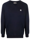 Grey Fox Head Patch Classic Sweatshirt Navy - MAISON KITSUNE - BALAAN 2