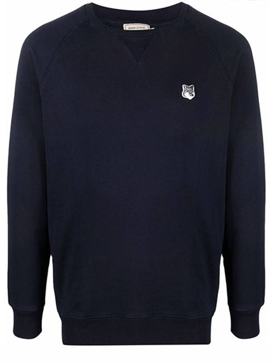 Grey Fox Head Patch Classic Sweatshirt Navy - MAISON KITSUNE - BALAAN 2