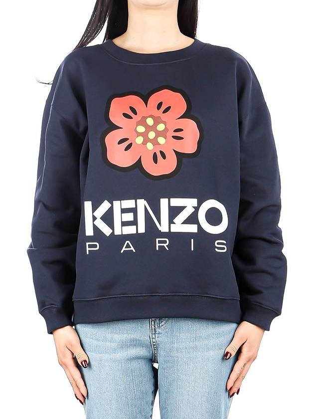 Boke Flower Sweatshirt Navy - KENZO - BALAAN.