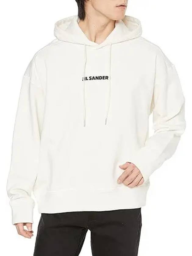 Small Logo Cotton Hoodie White - JIL SANDER - BALAAN 3