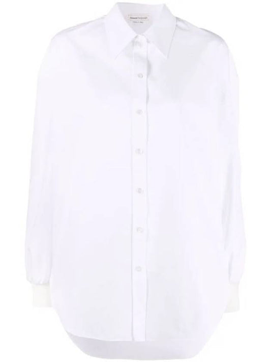 Women's Cocoon Sleeve Shirt Optical White - ALEXANDER MCQUEEN - BALAAN 1