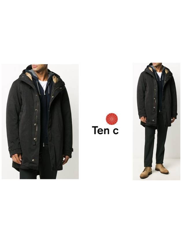 Hooded Down Core Parka Black - TEN C - BALAAN 6