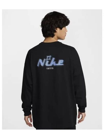 Sportswear Oversized Long Sleeve T-Shirt Black - NIKE - BALAAN 2