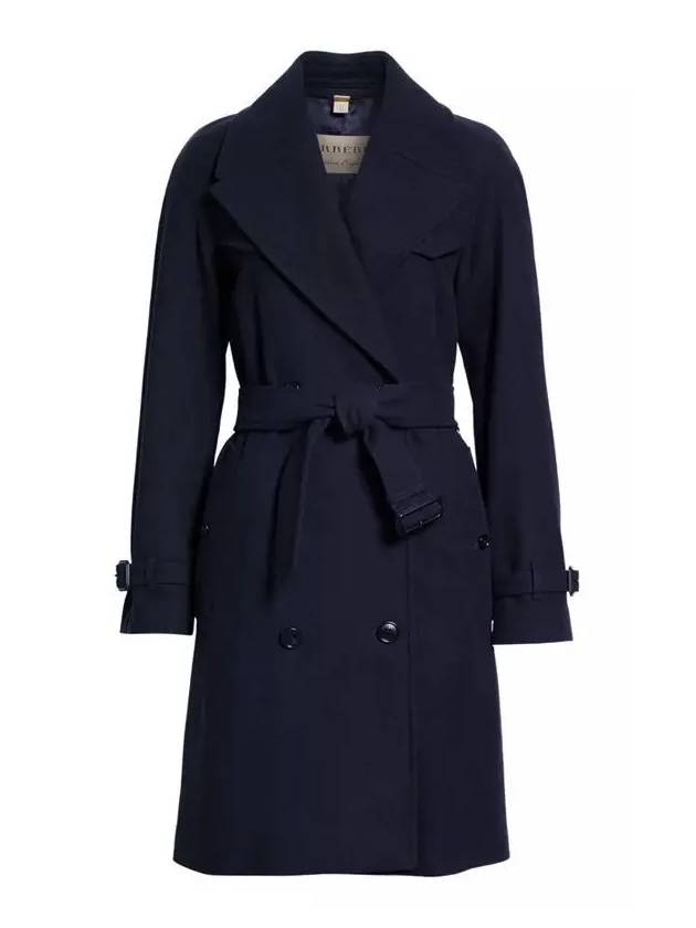 Cranston Wool Cashmere Trench Coat Navy - BURBERRY - BALAAN 2