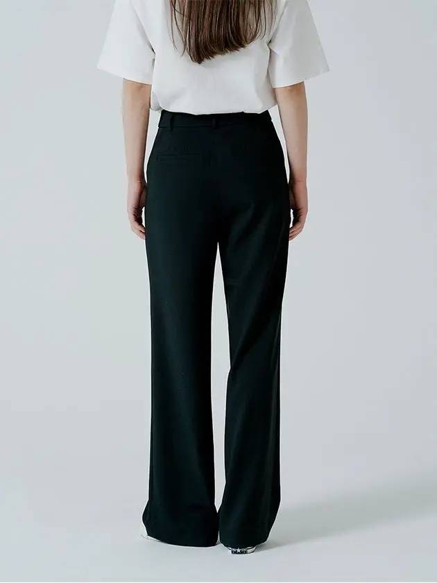 One Tuck Semi Wide Pants Black - PINBLACK - BALAAN 4