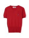 ORB Logo Short Sleeve Knit Top Red - VIVIENNE WESTWOOD - BALAAN 1