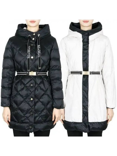 Trecap Water Repellent Canvas Hooded Parka Padding Black - MAX MARA - BALAAN 2