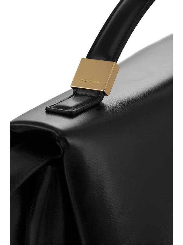 Prisma Leather Tote Bag Black - MARNI - BALAAN 7