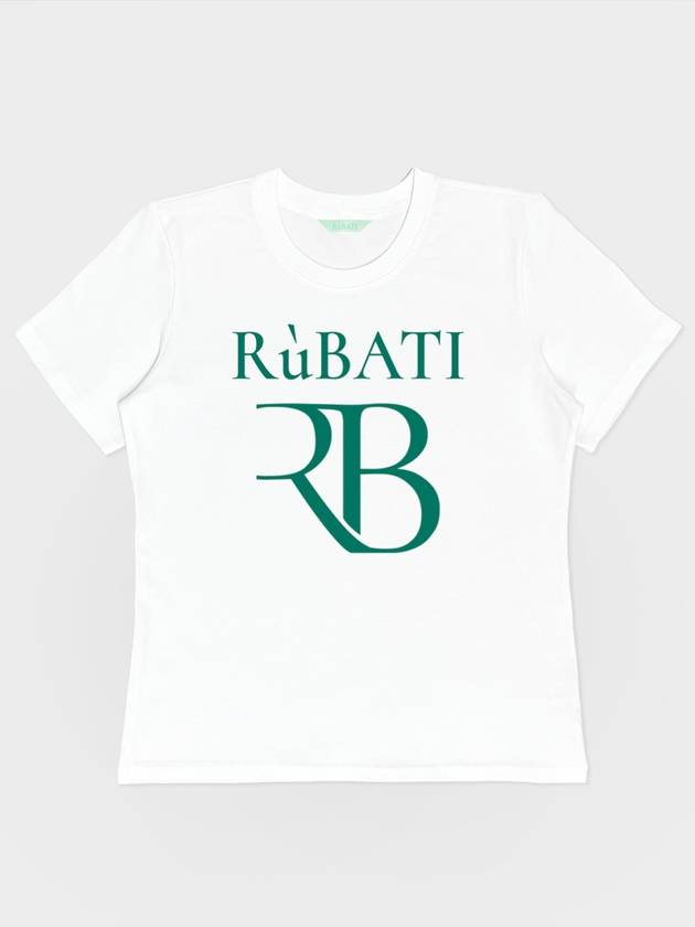 RB Logo Tshirt WHITE GREEN - RUBATI - BALAAN 2