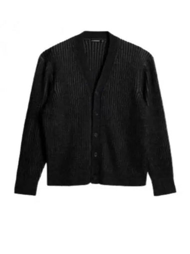 Men's Twin Plated Knit Cardigan Black - J.LINDEBERG - BALAAN 1