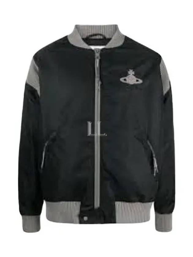 Stripped Cyclist Recycled Nylon Bomber Jacket Grey - VIVIENNE WESTWOOD - BALAAN 2