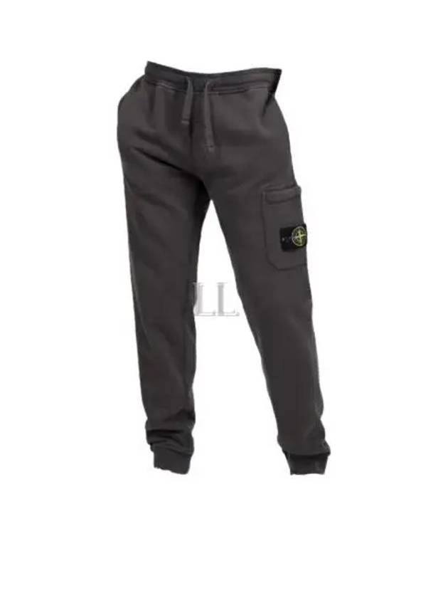 Compass Patch Cotton Jersey Track Pants Dark Grey - STONE ISLAND - BALAAN 2