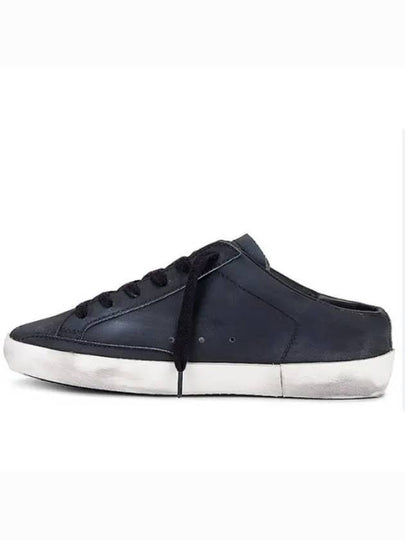 Superstar Sabot Suede Low Top Sneakers Black - GOLDEN GOOSE - BALAAN 2