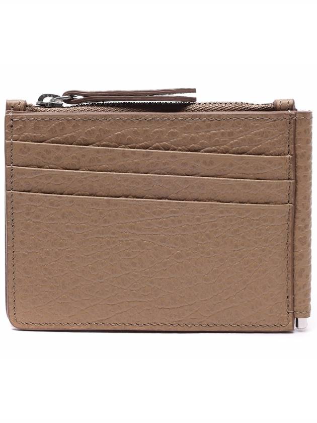 Stitch Leather Zipper Card Wallet Camel - MAISON MARGIELA - BALAAN 5