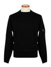 Lens Wappen Wool Knit Top Black - CP COMPANY - BALAAN 2