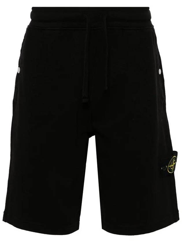 Wappen Patch Old Regular Fit Shorts Black - STONE ISLAND - BALAAN 2