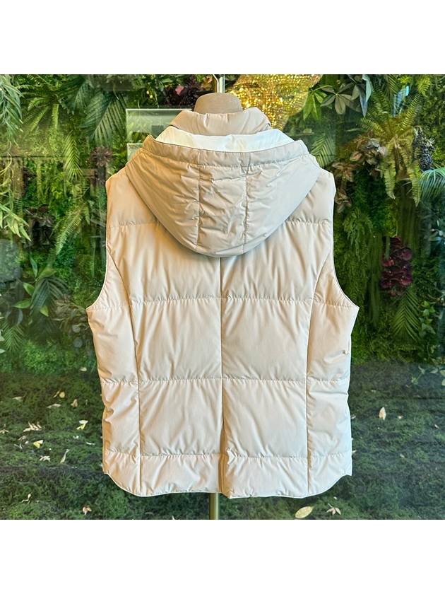 Nylon down padded vest beige - BRUNELLO CUCINELLI - BALAAN 5