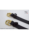 Men's GG Marmont Double G Buckle Gold Hardware Leather Belt Black - GUCCI - BALAAN 5