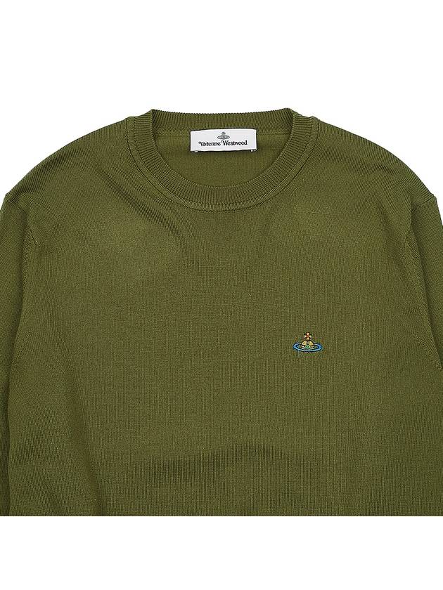 ORB Embroidered Crew Neck Knit Top Green - VIVIENNE WESTWOOD - BALAAN 4