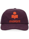 Tyron Logo Cotton Ball Cap Violet - ISABEL MARANT - BALAAN 2