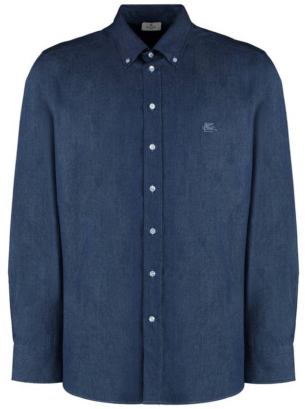 Etro Button-Down Collar Cotton Shirt - ETRO - BALAAN 1