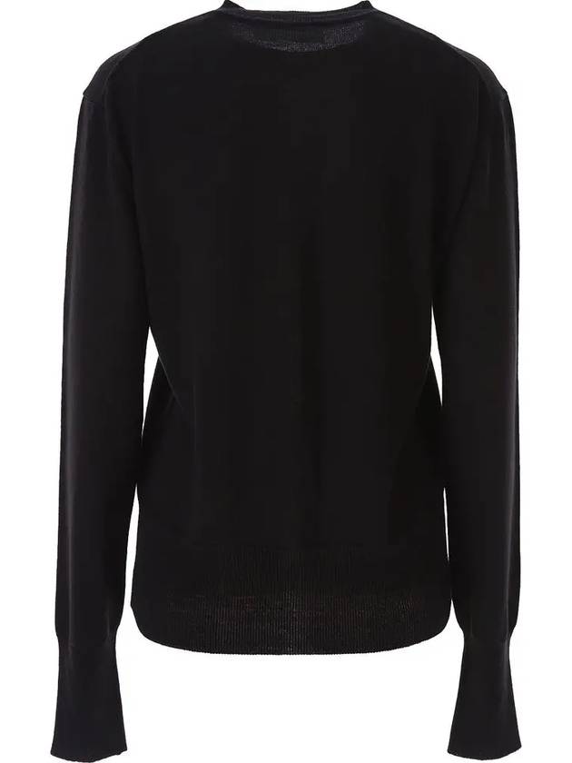 Bea Logo Wool Cardigan Black - VIVIENNE WESTWOOD - BALAAN 4