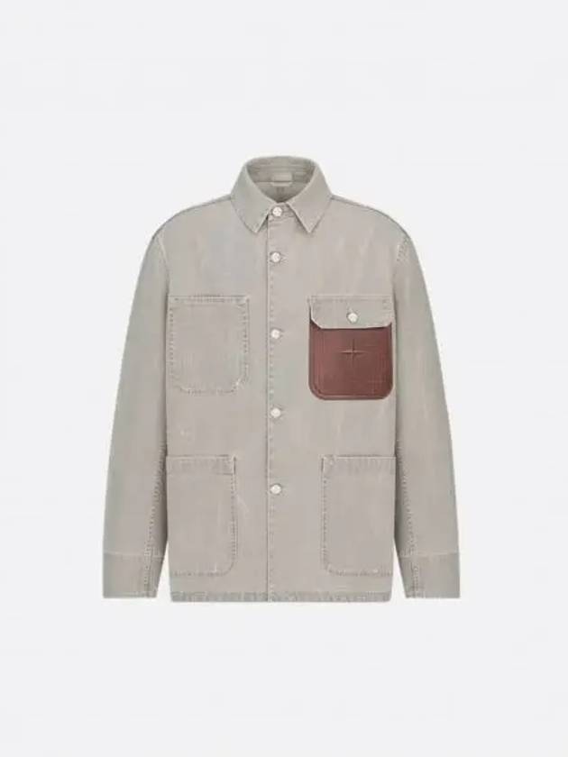 Patch Pocket Cotton Canvas Jacket Grey - DIOR - BALAAN 2