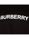 Logo Print Cotton Oversized Short Sleeve T-Shirt Black - BURBERRY - BALAAN 4