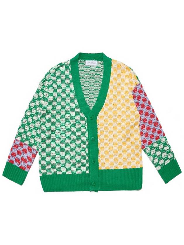 Color Jacquard Cardigan Green - SMITH ARMOR - BALAAN 5