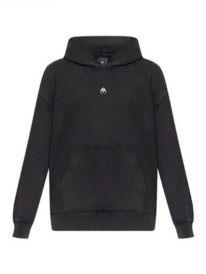 Logo Plaque Long Sleeve Hooded Black - MOOSE KNUCKLES - BALAAN 2