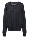 MM6 Women's Back Stitch Wool Knit Top Gray - MAISON MARGIELA - BALAAN.