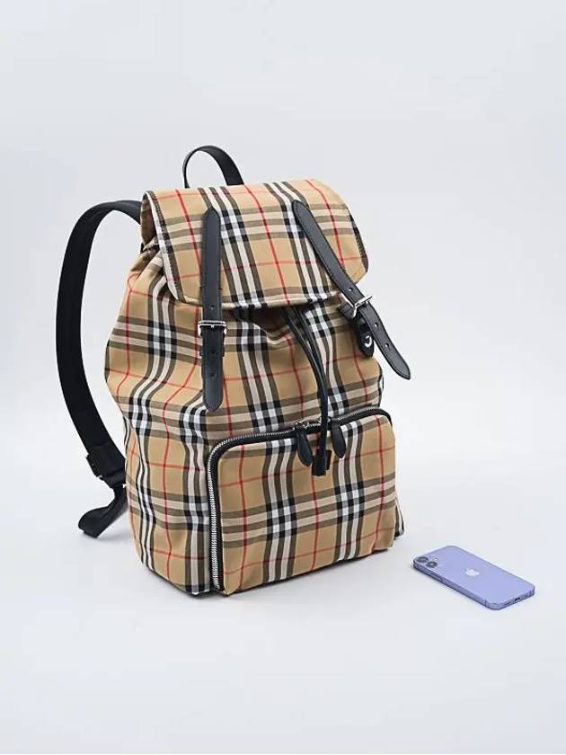 Rucksack Vintage Check Nylon Backpack Beige - BURBERRY - BALAAN 2