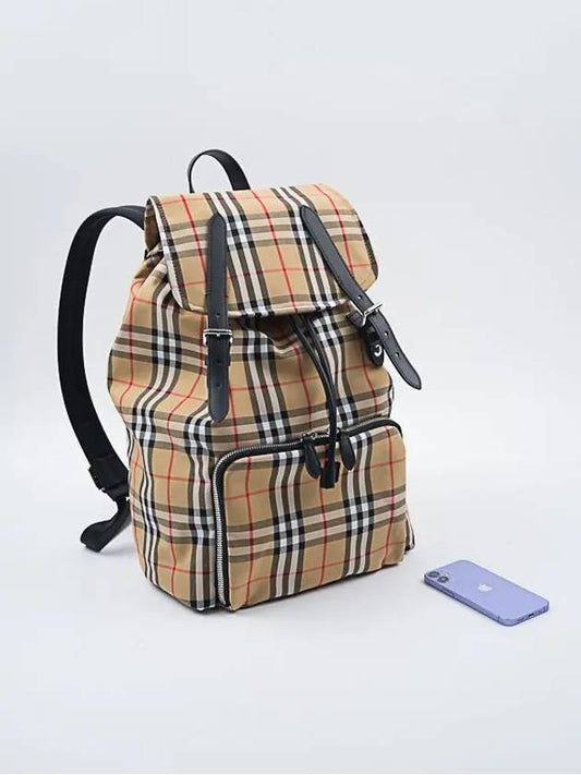 Rucksack Vintage Check Nylon Backpack Beige - BURBERRY - BALAAN 2