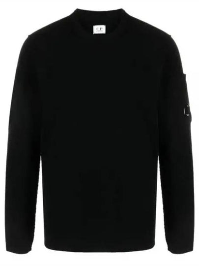 Lambswool Lens Knit Top Black - CP COMPANY - BALAAN 2