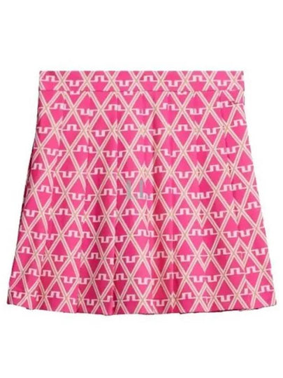 Golf Women's Adina Print Skirt Geo Fuchsia Purple - J.LINDEBERG - BALAAN 2