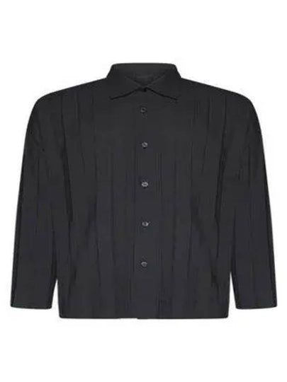 Pleated Long Sleeve Shirt Charcoal - ISSEY MIYAKE - BALAAN 2