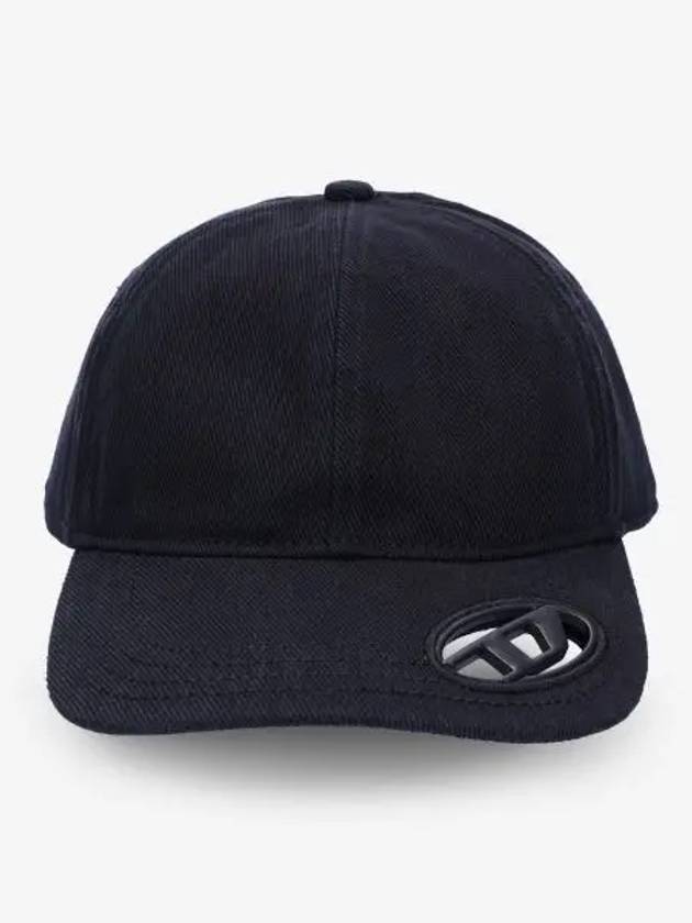 Logo Decorated Buckle Closure Cotton Baseball Ball Cap Black - DIESEL - BALAAN 2