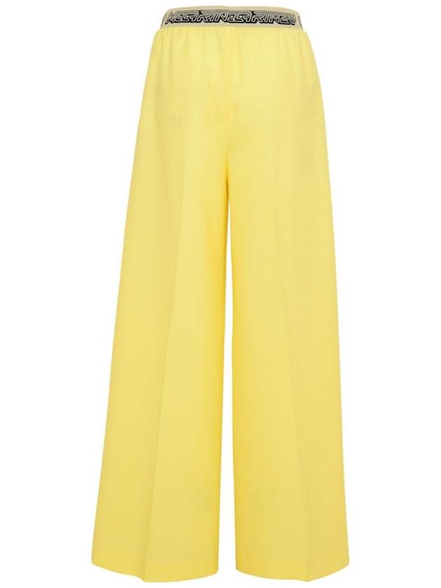 Women's Logo Tape Wide Pants Yellow - STELLA MCCARTNEY - BALAAN 4